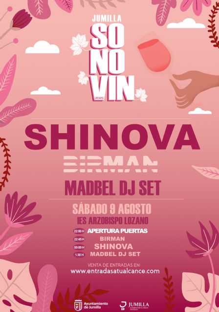 Shinova encabeza el cartel del SonoVin 2025, el festival que une música y vino DOP Jumilla dentro de la Feria y Fiestas Patronales - 1, Foto 1