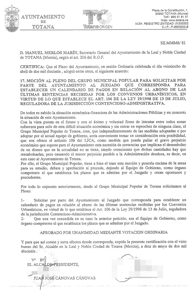La concejalía de Hacienda no entiende el mal juego que está realizando el PP, mediante el engaño a los ciudadanos de Totana, Foto 1