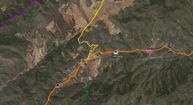 Accidente de trafico en la RM-332 Águilas sentido Mazarrón, en Tebar (Aguilas) - 1, Foto 1