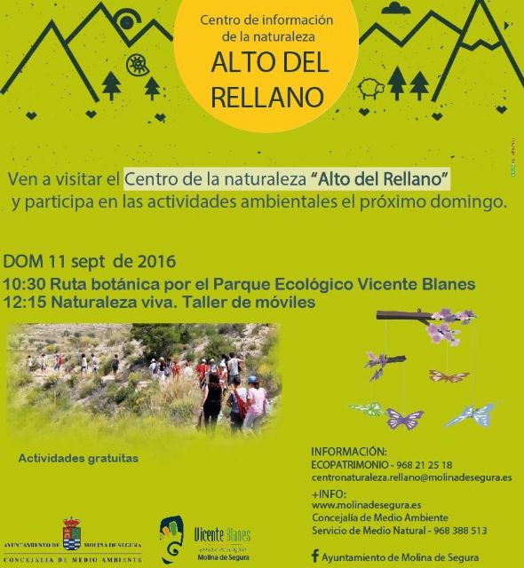 El Centro de Información de la Naturaleza Alto del Rellano de Molina de Segura inicia el nuevo curso con nuevas y atractivas actividades ambientales - 1, Foto 1