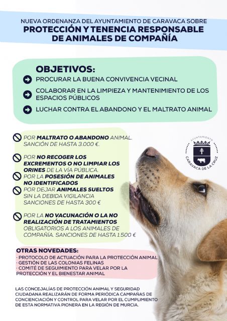 Caravaca pone en marcha una ordenanza pionera en la Región sobre protección y tenencia responsable de animales de compañía - 1, Foto 1