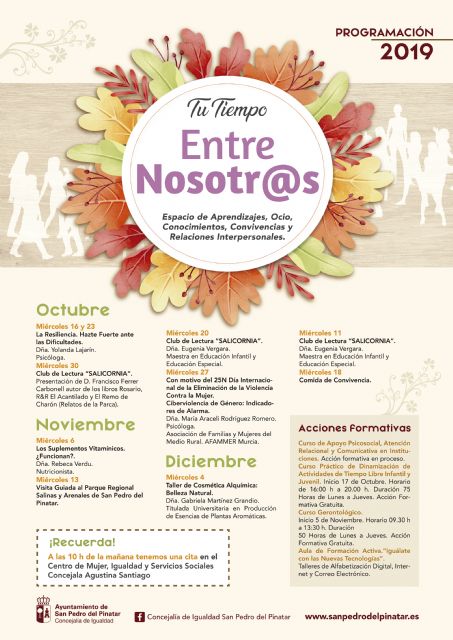 Cultura, salud, desarrollo personal y naturaleza, centran la programación de los talleres Entre Nosotras - 2, Foto 2