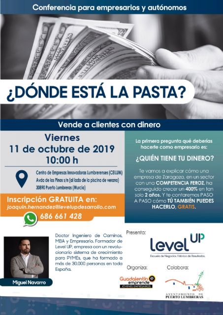 La conferencia gratuita ¿dónde está la pasta? ayudará este viernes a empresarios locales a vender más - 1, Foto 1