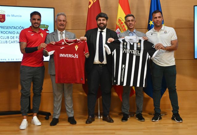 López Miras anuncia ayudas de 75.000 euros a Real Murcia y Cartagena para esta temporada - 1, Foto 1