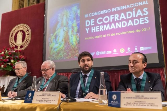 López Miras: El Congreso de Cofradías y Hermandades convierte estos días a la Región en epicentro internacional de la Semana Santa - 1, Foto 1