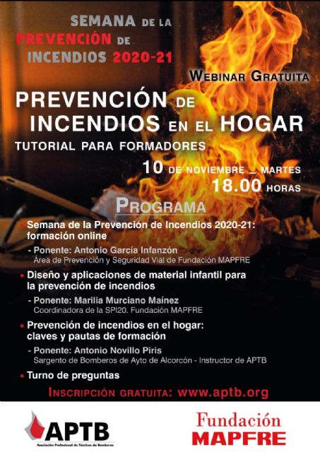 Webinar para formadores en materia de prevención de incendios en el hogar - 1, Foto 1
