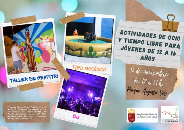 El Ayuntamiento de Puerto Lumbreras organiza el próximo viernes varias actividades de ocio y tiempo libre para jóvenes a partir de 12 años - 1, Foto 1