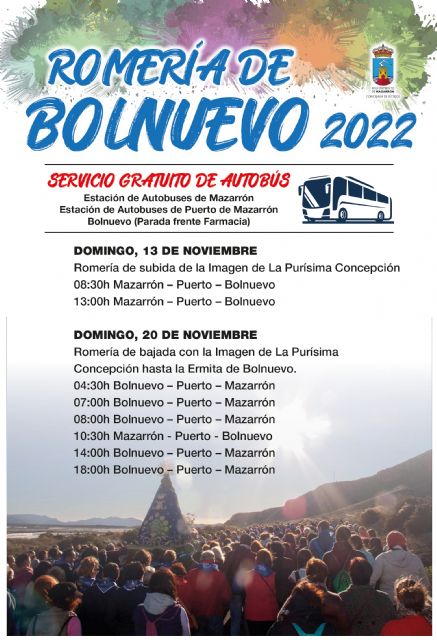Autobuses gratuitos para la Romería de Bolnuevo 2022 - 2, Foto 2