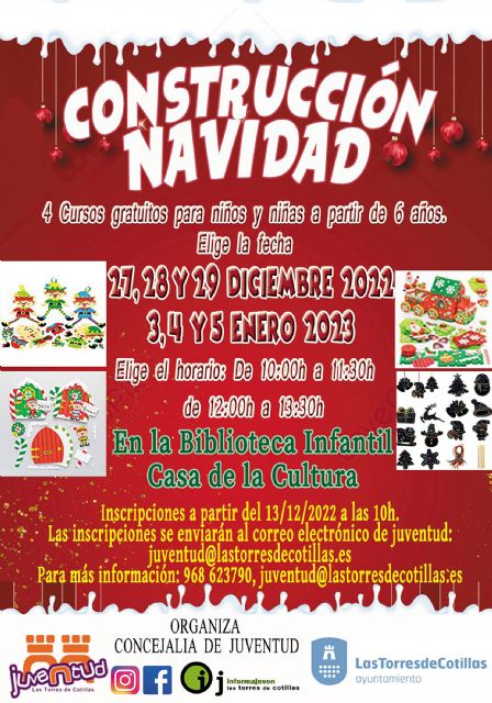 La Concejalía de Juventud propone cuatro talleres navideños de construcción - 1, Foto 1