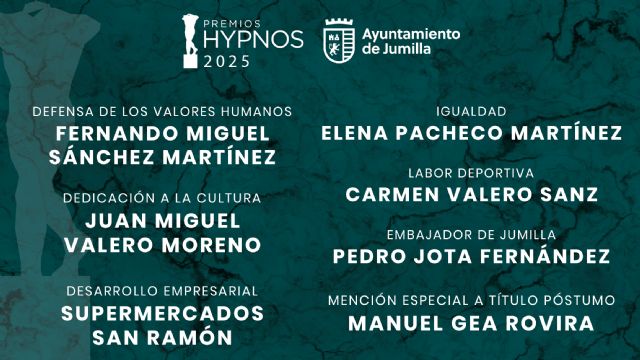 La Gala de los Premios Hypnos 2025 reconocerá la excelencia jumillana en siete categorías - 3, Foto 3