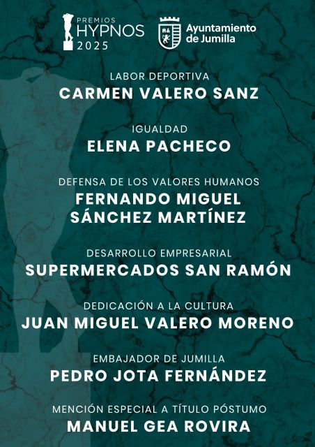 La Gala de los Premios Hypnos 2025 reconocerá la excelencia jumillana en siete categorías - 4, Foto 4