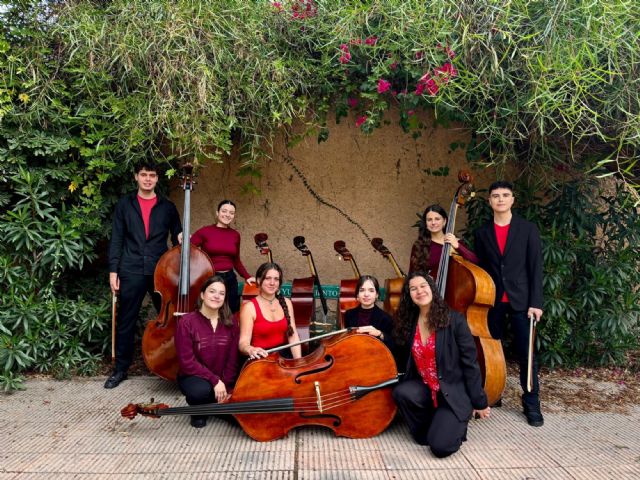 El Ensemble de Contrabajos del Conservatorio Superior de Música de Murcia llena de música el Museo Ramón Gaya en su Concierto de Adviento - 1, Foto 1