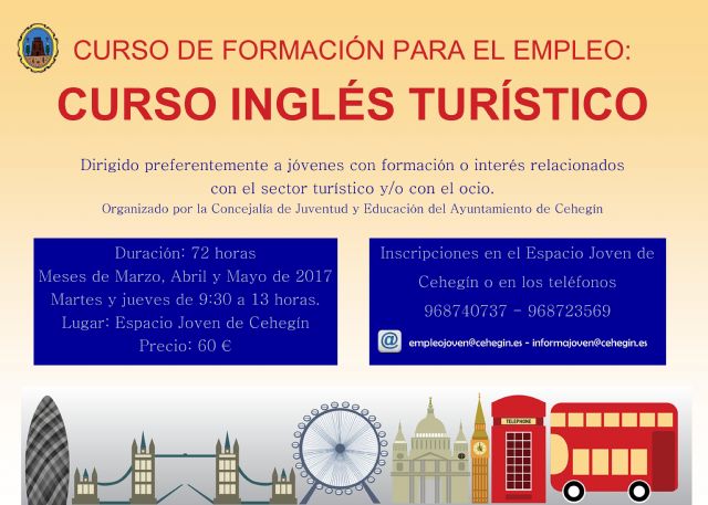 Abierto el plazo de inscripción para un curso de inglés turístico que organiza la Concejalía de Juventud - 1, Foto 1