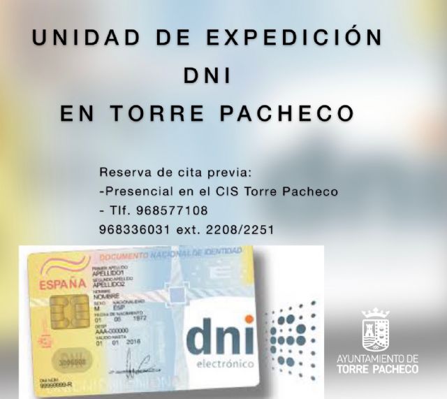 Cita previa DNI en Torre Pacheco, febrero y marzo de 2023 - 1, Foto 1