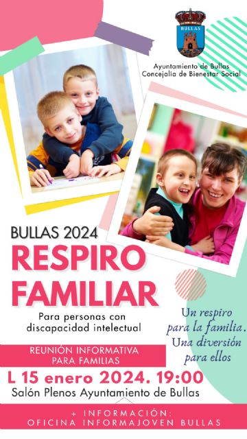 El Ayuntamiento de Bullas continúa prestando el servicio 'Respiro Familiar' - 1, Foto 1