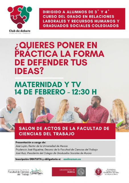 Analizar el despido de la actriz Aina Clotet por su embarazo cuando rodaba una serie de TV será el tema del I Club de Debate de los Graduados Sociales en la Facultad de Ciencias del Trabajo - 1, Foto 1