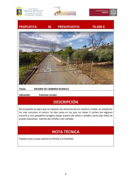 Licitadas las obras de mejora de los caminos Ramblar y Olmillo, Foto 3