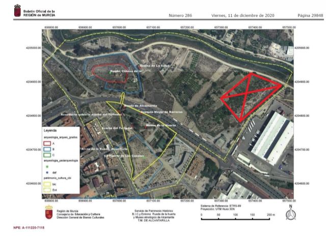 Huermur alega contra la construcción de un pantano de aguas residuales en el entorno BIC de la Rueda de Alcantarilla - 1, Foto 1