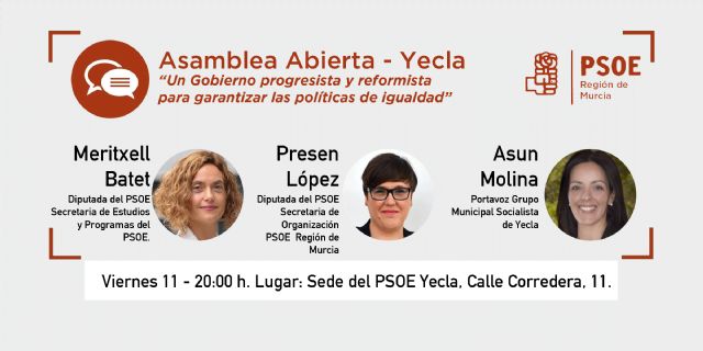 Meritxell Batet participa este viernes en el acto por el día de la mujer de los socialistas yeclanos - 1, Foto 1
