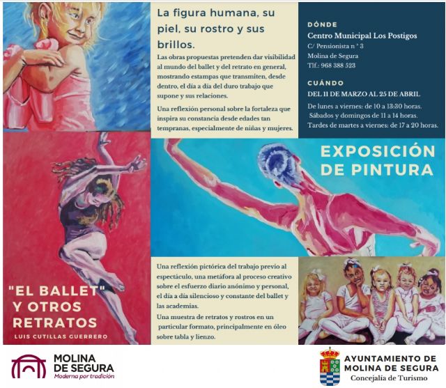 El Centro Los Postigos de Molina de Segura acoge la exposición El BALLET Y OTROS RETRATOS, de Luis Cutillas Guerrero, del 11 de marzo al 25 de abril - 1, Foto 1
