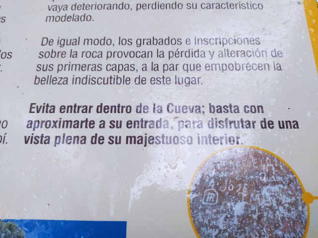 Ciudadanos Yecla celebra que tal y como solicitaron, desde la Dirección General del Medio Natural, hayan realizado las mejoras de la Cueva de la Horadada y señalización del Arabí - 5, Foto 5