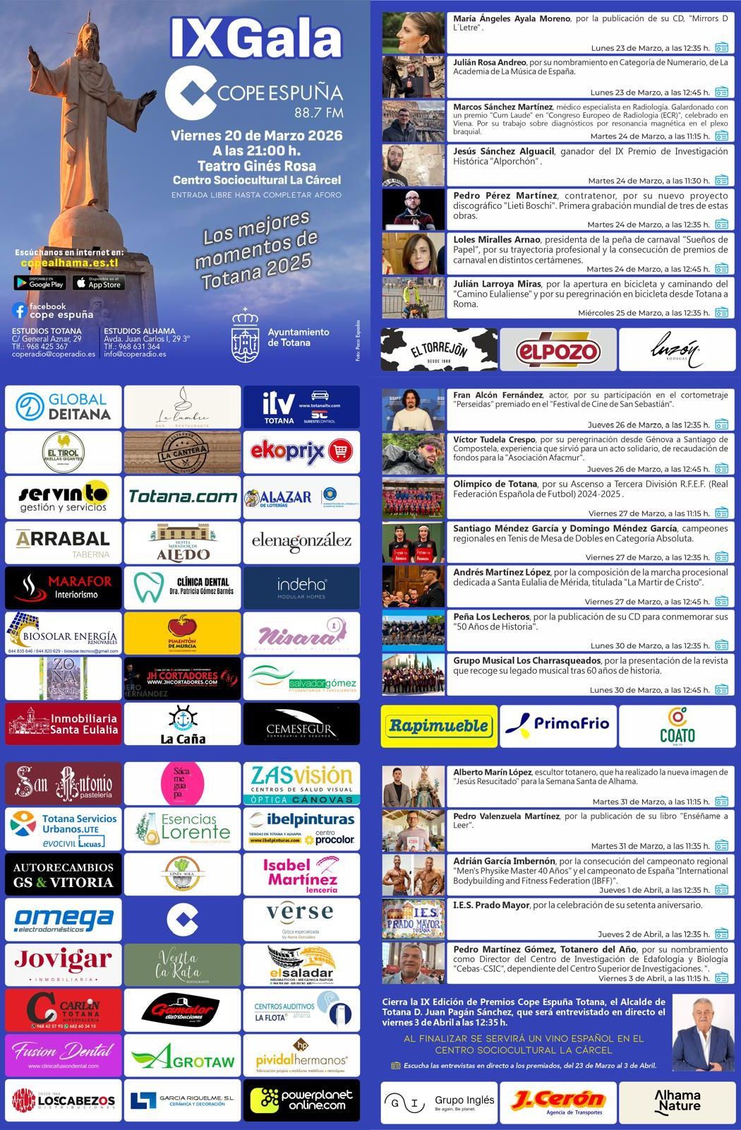 COPE Espuña presenta la IX edición de sus premios para reconocer a los protagonistas de Totana en 2025, Foto 4