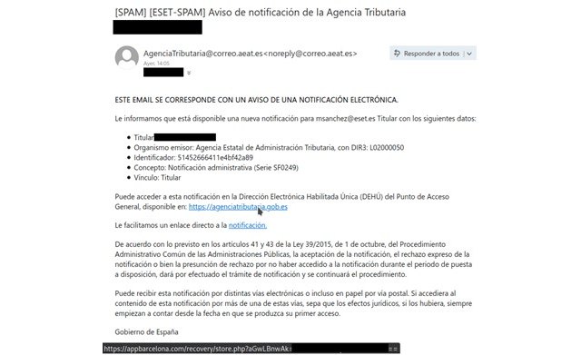Web fraudulenta de la Agencia Tributaria - 1, Foto 1
