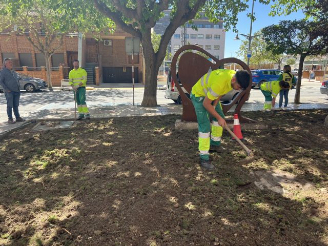Jardines y Medio Ambiente está realizando labores de resiembra en varias zonas verdes de Jumilla - 3, Foto 3
