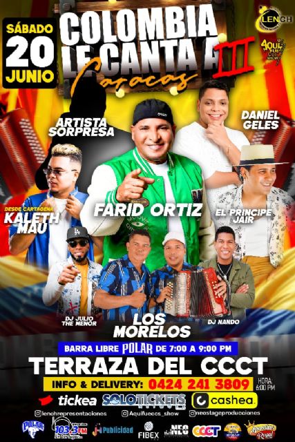 Colombia le canta a Caracas y a Valencia III tiene nueva fecha y anuncia presentación de artista sorpresa - 2, Foto 2