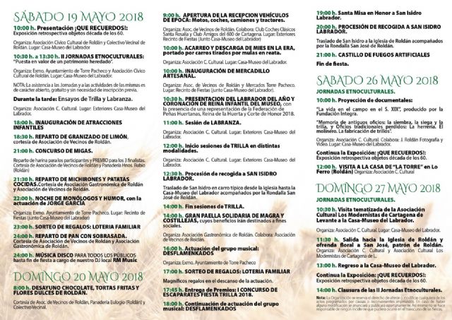 La Fiesta de la Trilla en su 5ª edición se celebrará en Roldán el sábado 19 y domingo 20 de mayo - 3, Foto 3