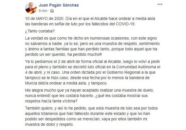 ¿Tanto costaba?, se pregunta Juan Pagán (PP), Foto 1