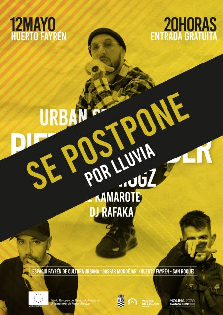 APLAZADO el URBAN STREET FEST, previsto para el viernes 12 de mayo en Molina de Segura, ante la previsión de lluvias - 1, Foto 1
