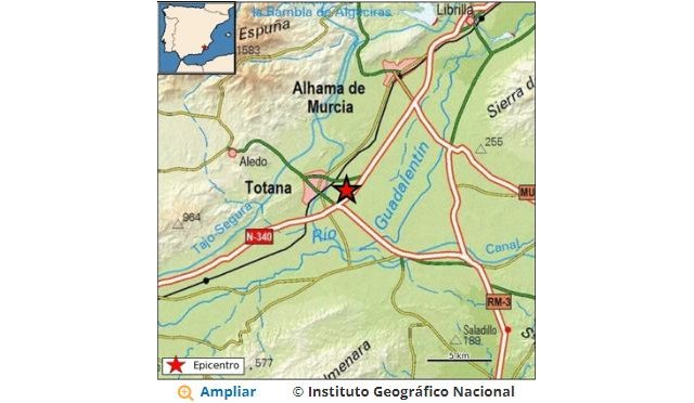 El 1-1-2 recibió anoche 4 llamadas informando de un temblor de tierra en Totana
