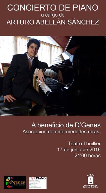 El joven pianista caravaqueño Arturo Abellán ofrece un concierto a favor de la asociación 'D´Genes' - 1, Foto 1