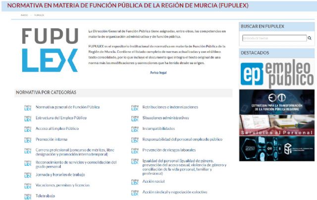 La Comunidad renueva y actualiza el repositorio institucional de normativa en materia de Función Pública - 1, Foto 1