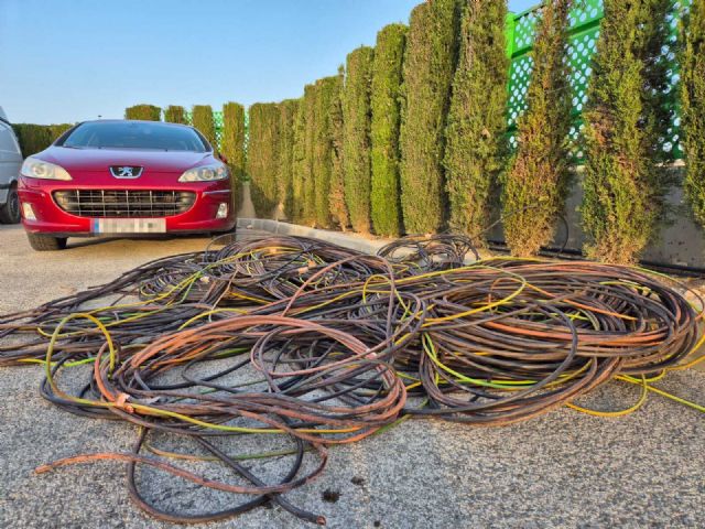 La Policía Local de Lorca detiene a tres personas por un intento de robo de cableado de alumbrado público en la pedanía de Torrecilla - 1, Foto 1