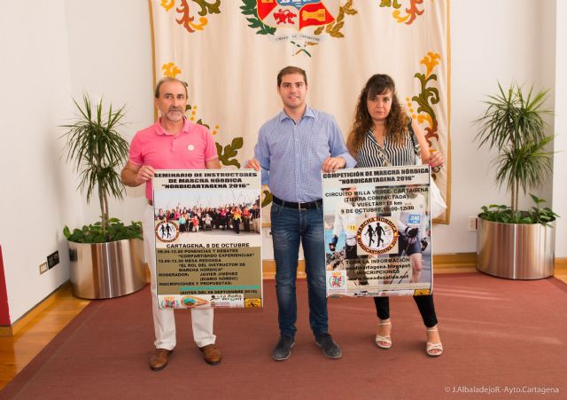 Dos bastones y ganas de disfrutar serán los ingredientes para la I Marcha Nórdica de Cartagena - 1, Foto 1