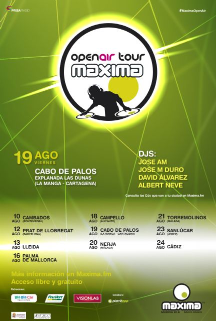 Los mejores DJs de Máxima FM llegan a Cabo de Palos el viernes 19 de agosto. - 1, Foto 1