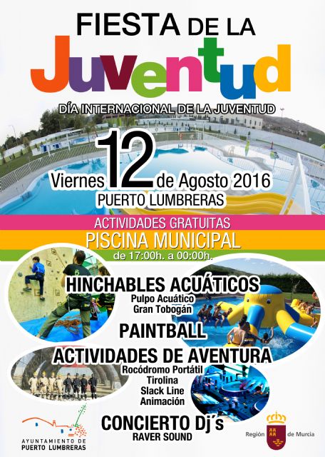 Puerto Lumbreras celebrará el Día Internacional de la Juventud con una fiesta para jóvenes repleta de actividades gratuitas - 1, Foto 1