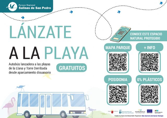 Durante el mes de agosto continúa el servicio de autobús gratuito a las playas de La Llana y Torre Derribada - 1, Foto 1