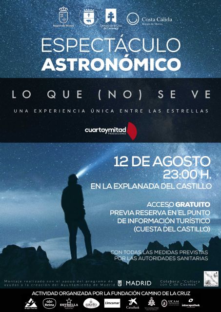 Lluvia de Perseidas. La explanada del Castillo de Caravaca acoge un espectáculo astronómico - 1, Foto 1