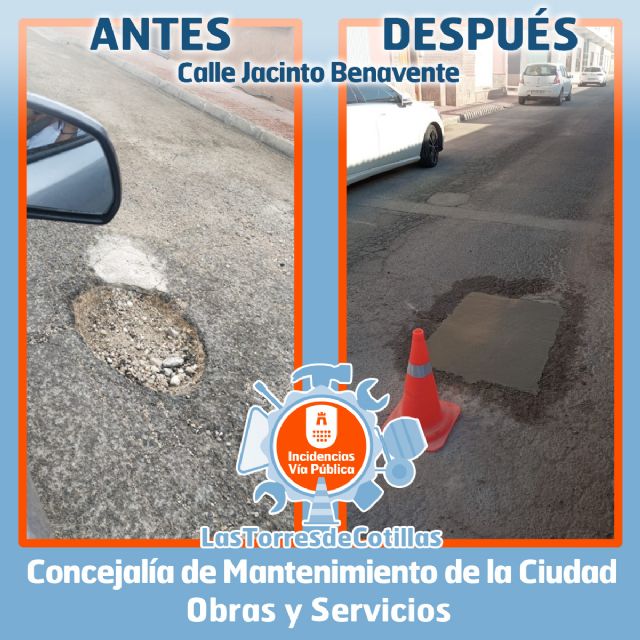 El servicio rápido de mantenimiento integral de la vía pública realiza más de veinte actuaciones en junio y julio - 1, Foto 1