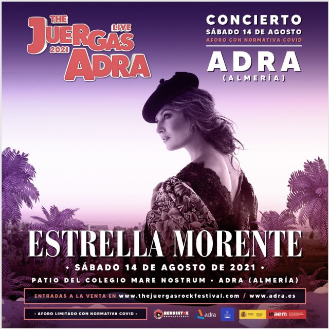 Estrella Morente pondrá el broche final al festival The Juergas Live Adra 2021 - 2, Foto 2
