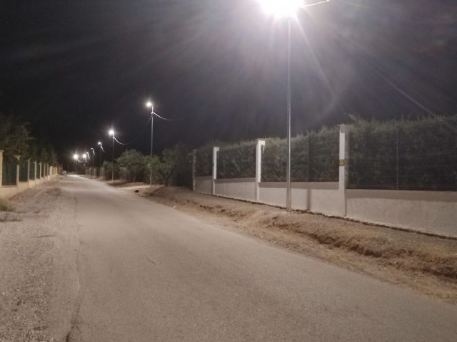 Finalizan los trabajos para mejorar la iluminación del tramo 2 en el Camino de los Valencianos de Puerto Lumbreras - 3, Foto 3