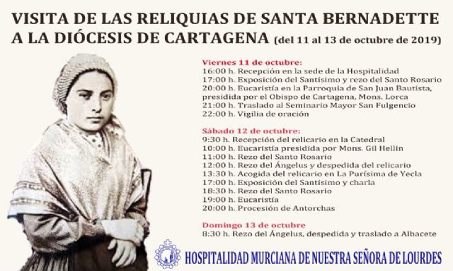 Las reliquias de santa Bernadette regresan a Murcia - 1, Foto 1