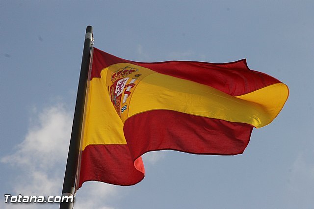 La bandera de España luce en la plaza de la Constitución durante estos días - 1, Foto 1