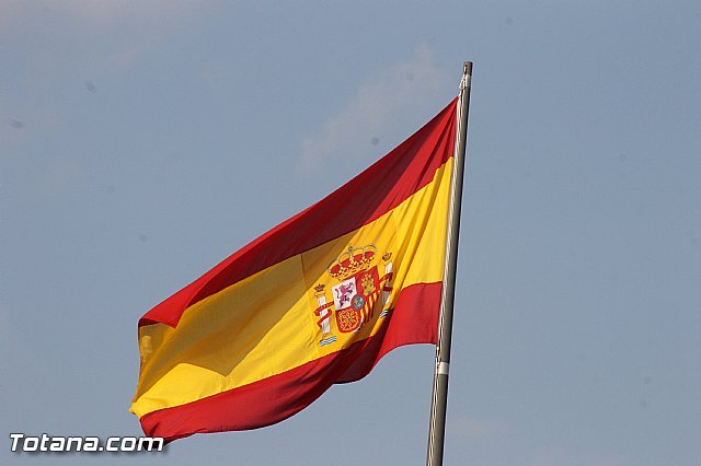 La bandera de España luce en la plaza de la Constitución durante estos días - 3, Foto 3