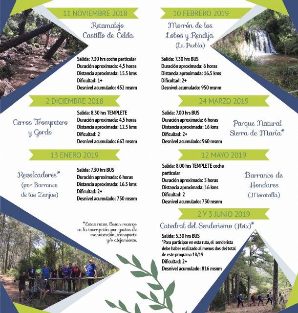 La Concejalía de Deportes inicia la edición 2018/19 del programa municipal de senderismo 'D´Ruta' - 2, Foto 2