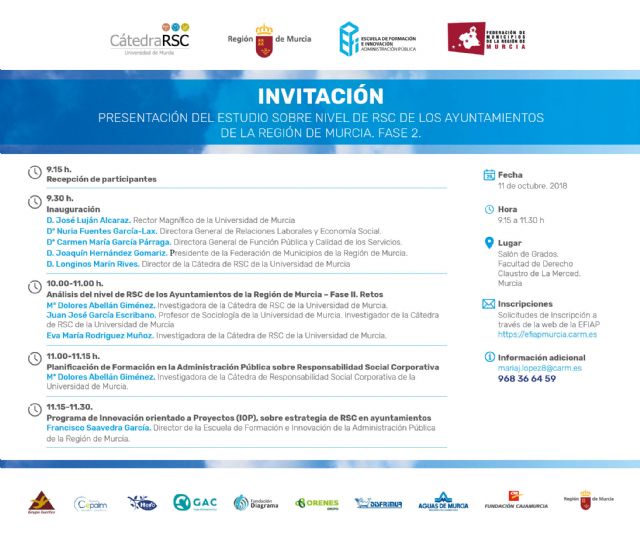 La UMU presenta el estudio sobre el nivel de Responsabilidad Social Corporativa de los Ayuntamientos de la Región - 1, Foto 1