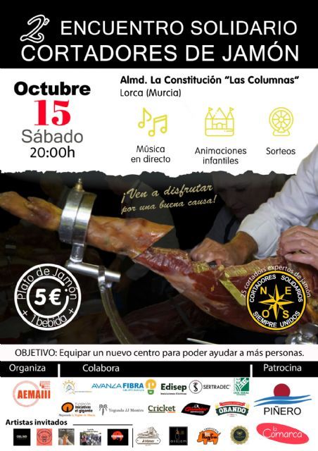 La Asociación AEMA III organiza la II edición del Encuentro Solidario de Cortadores de Jamón el próximo sábado, 15 de octubre - 1, Foto 1